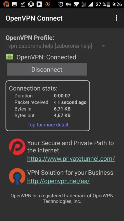 Як користуватися openvpn, losst