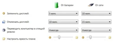 Як правильно налаштувати електроживлення ноутбука від батареї або мережі (батареї) Як правильно налаштувати електроживлення ноутбука від батареї або мережі