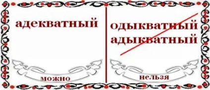 Як правильно писати - адекватний - або - одикватний (писати) Як правильно писати - адекватний - або - одикватний