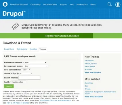 Як правильно встановити тему в drupal (друпал) 8