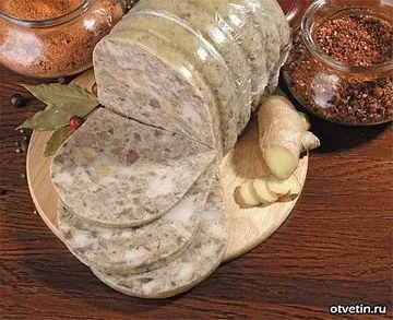 Як приготувати пресоване м'ясо зі свинячої голови - модна красива (перчимо посипаємо рубаним) Як приготувати пресоване м'ясо зі свинячої голови - модна красива
