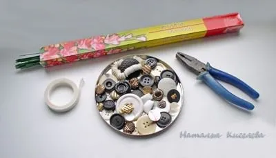 Як зробити букет з гудзиків - ярмарок майстрів - ручна робота, handmade (креативний букет) Як зробити букет з гудзиків - ярмарок майстрів - ручна робота, handmade