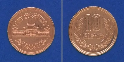 Монети Японії, інформація про Японії (дрібниця) Монети Японії, інформація про Японії