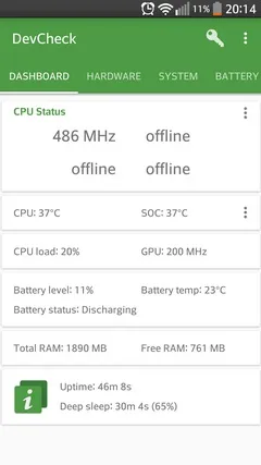 Як дізнатися характеристики вашого android смартфона або планшета, raznosolie (DevCheck System Info) Як дізнатися характеристики вашого android смартфона або планшета, raznosolie