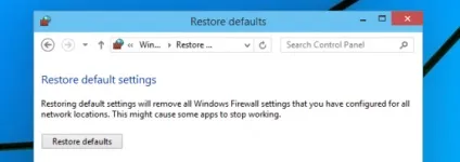Як відновити правила за замовчуванням в брандмауері windows (відновити) Як відновити правила за замовчуванням в брандмауері windows