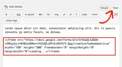 Як вставити google форму на wordpress сайт