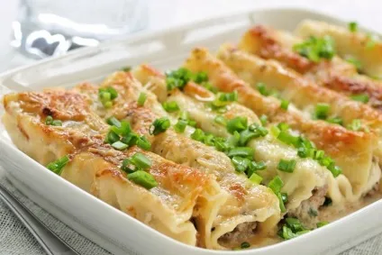 Каннеллоні з куркою і грибами - покроковий рецепт з фото на