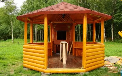 Каркасні альтанки з дерева своїми руками фото споруд для дачі і як зробити поетапно (альтанки) Каркасні альтанки з дерева своїми руками фото споруд для дачі і як зробити поетапно