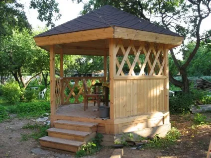 Каркасні альтанки з дерева своїми руками фото споруд для дачі і як зробити поетапно (каркасні) Каркасні альтанки з дерева своїми руками фото споруд для дачі і як зробити поетапно