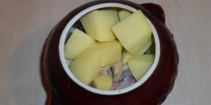 Картопля з куркою в горщиках (тушкована, печеня) рецепти (страви складе кКал) Картопля з куркою в горщиках (тушкована, печеня) рецепти