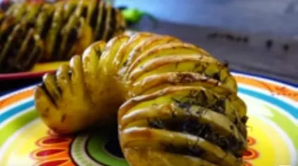 Картопля - гармошка з грибами (картопля) Картопля - гармошка з грибами