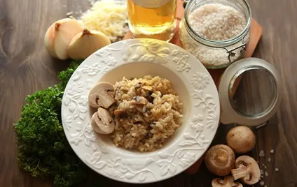 Класичний різотто з м'ясом і овочами, з куркою і грибами (м'ясом) Класичний різотто з м'ясом і овочами, з куркою і грибами