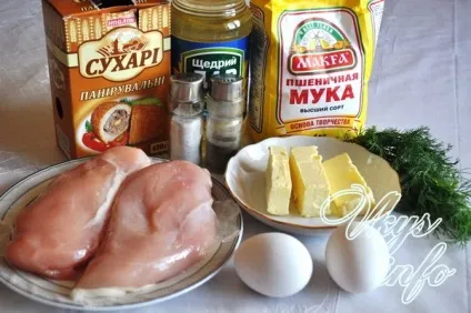 Котлети по-київськи з курячого філе рецепт з фото (сковорідка) Котлети по-київськи з курячого філе рецепт з фото