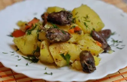 Курячі сердечка з картоплею рецепт з фото в духовці (сердечка) Курячі сердечка з картоплею рецепт з фото в духовці