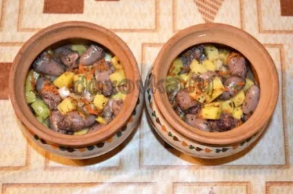 Курячі сердечка з картоплею - рецепт з покроковими фото (картоплею) Курячі сердечка з картоплею - рецепт з покроковими фото