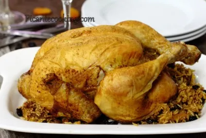 Курка фарширована рисом і сухофруктами, picantecooking (фарширована) Курка фарширована рисом і сухофруктами, picantecooking