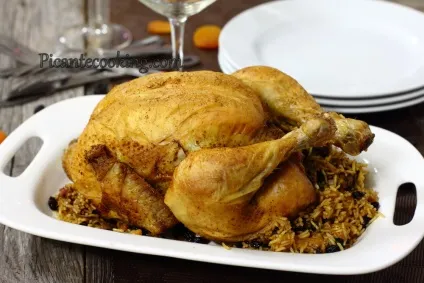 Курка фарширована рисом і сухофруктами, picantecooking (сухофрукти) Курка фарширована рисом і сухофруктами, picantecooking