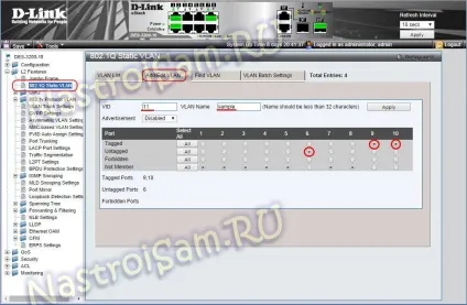 Налаштування vlan на комутаторах d-link des-3200 (10, 18, 26, 28), налаштування обладнання (vlan d-link) Налаштування vlan на комутаторах d-link des-3200 (10, 18, 26, 28), налаштування обладнання
