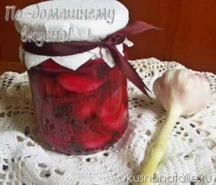 Маринований часник з буряком (маринованого молодого часнику) Маринований часник з буряком