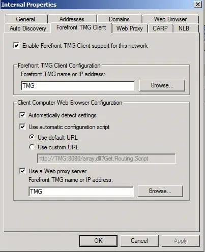 Microsoft forefront tmg - установка і настройка forefront tmg клієнта