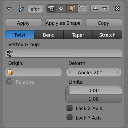 Модифікатор simple deform