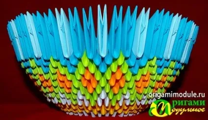 Модульне орігамі корзинка схеми