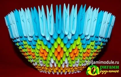 Модульне орігамі корзинка схеми