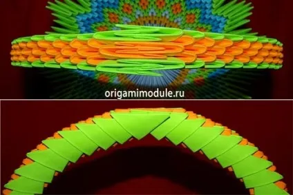 Модульне орігамі корзинка схеми