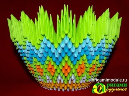 Модульне орігамі корзинка схеми