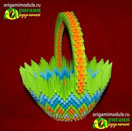 Модульне орігамі корзинка схеми