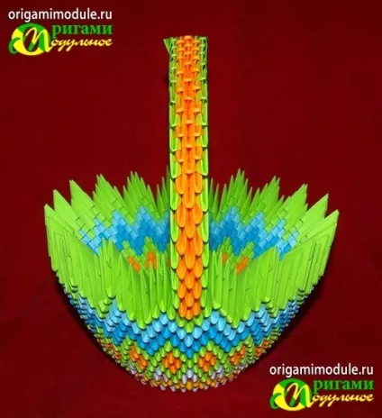Модульне орігамі корзинка схеми