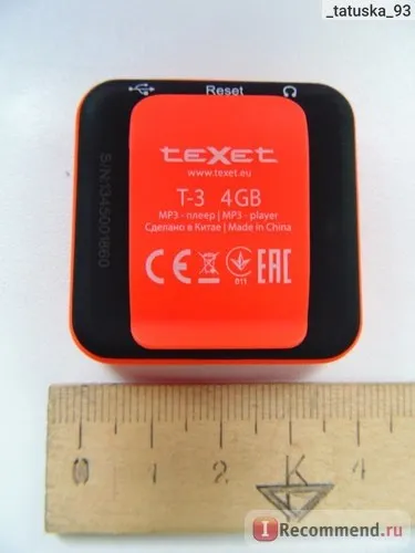 Mp3-плеєр texet t-3 - «тут тобі і плеєр і флешка на 4гб», відгуки покупців (плеєр) Mp3-плеєр texet t-3 - «тут тобі і плеєр і флешка на 4гб», відгуки покупців
