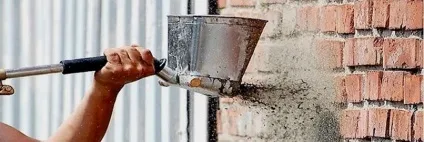 Нанесення штукатурки компресором - картушні пістолет (картушні) Нанесення штукатурки компресором - картушні пістолет