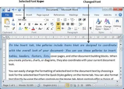 Налаштування шрифтів тексту і розмір в word 2010 року (word) Налаштування шрифтів тексту і розмір в word 2010