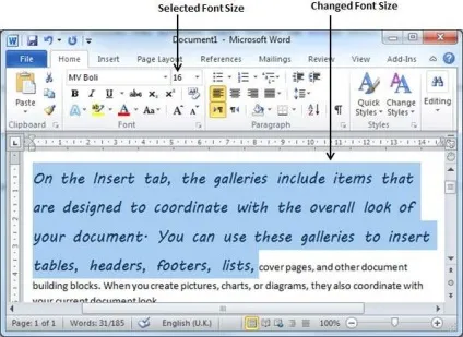 Налаштування шрифтів тексту і розмір в word 2010 року (тексту) Налаштування шрифтів тексту і розмір в word 2010