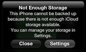 Not enough storage на ipad