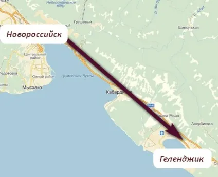 Новоросійськ - Геленджик як дістатися, геленджик від кабардинки до Тешебс