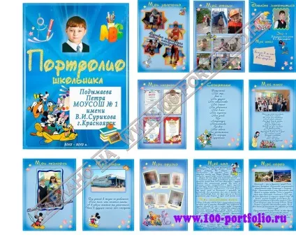 Зразки заповнених портфоліо учня (учня) Зразки заповнених портфоліо учня