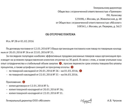 Зразок листа про оплату заборгованості (оплати) Зразок листа про оплату заборгованості