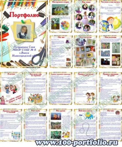 Зразки заповнених портфоліо учня (готове) Зразки заповнених портфоліо учня