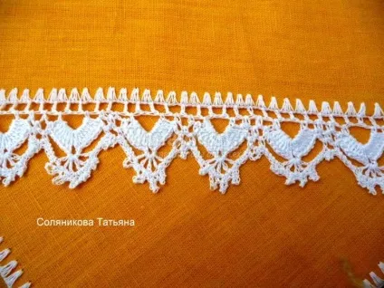 Обв'язування тканини гачком і з'єднання окремих фрагментів в полотно (обв'язувати тканинні серветки гачком) Обв'язування тканини гачком і з'єднання окремих фрагментів в полотно