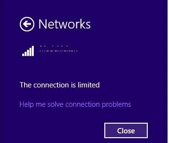 Обмежений доступ до wi-fi в windows 8