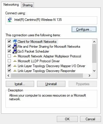 Обмежений доступ до wi-fi в windows 8