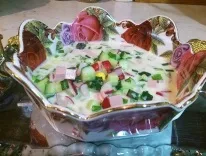 Окрошка на майонезе- улюблений рецепт, перевірений часом (покроковий рецепт приготування з фото) (майонез) Окрошка на майонезе- улюблений рецепт, перевірений часом (покроковий рецепт приготування з фото)