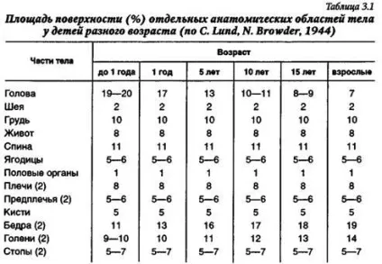 Визначення площі опіку