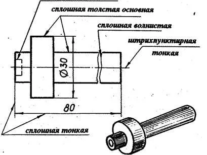 Основні лінії креслення, особливості їхнього накреслення в (креслення) Основні лінії креслення, особливості їхнього накреслення в