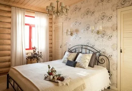 Оздоблення спальні в дерев'яному будинку фото (дерев'яному) Оздоблення спальні в дерев'яному будинку фото