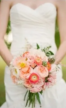 Персиковий букет нареченої фото для натхнення (букет) Персиковий букет нареченої фото для натхнення