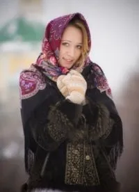 Хустка на голову під шубу (шубу) Хустка на голову під шубу