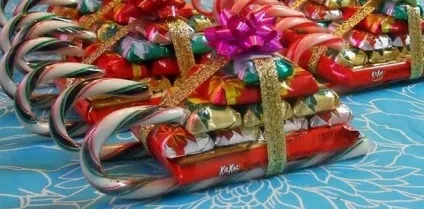 Подарунки з цукерок своїми руками на новий рік 2017 ідеї і покрокові фото